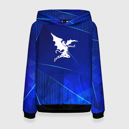 Женская толстовка Black Sabbath blue poly / 3D-Черный – фото 1
