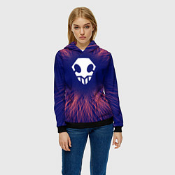 Толстовка-худи женская Bleach red energy, цвет: 3D-черный — фото 2