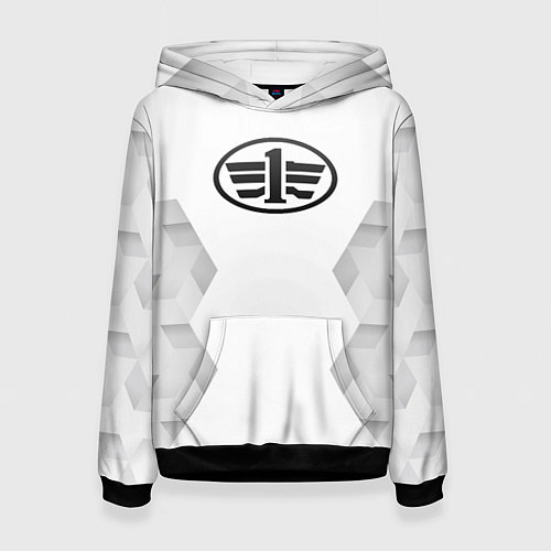 Женская толстовка FAW white poly / 3D-Черный – фото 1