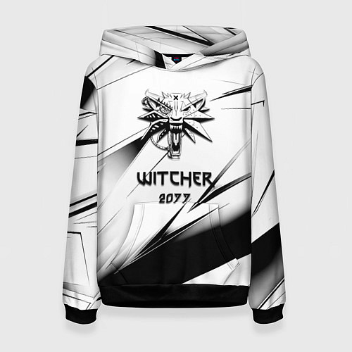 Женская толстовка Ведьмак stripes / 3D-Черный – фото 1