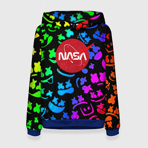 Женская толстовка Marshmello x NASA gradient / 3D-Синий – фото 1