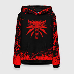 Женская толстовка Ведьмак красные краски