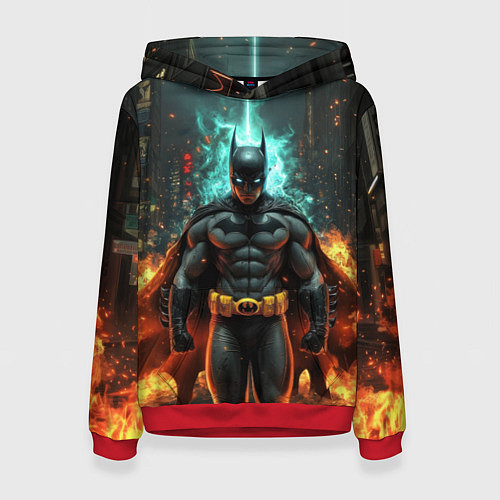 Женская толстовка Бэтмен эпик / 3D-Красный – фото 1