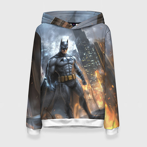 Женская толстовка Бэтмен - старый стиль / 3D-Белый – фото 1