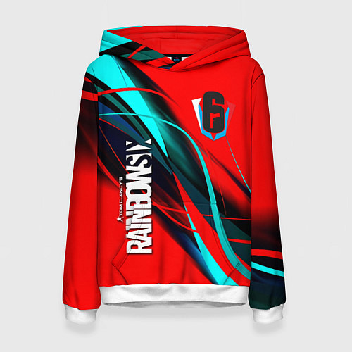 Женская толстовка Rainbow six геометрия полосы / 3D-Белый – фото 1