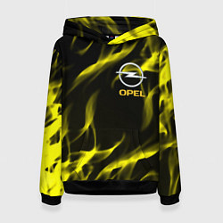 Толстовка-худи женская Opel огненный стиль, цвет: 3D-черный
