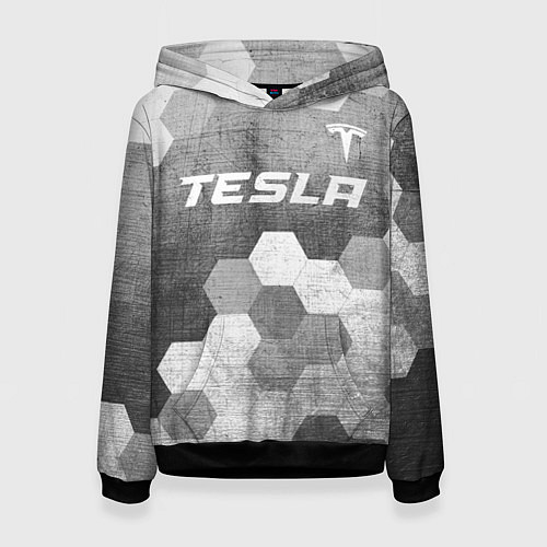 Женская толстовка Tesla - grey gradient посередине / 3D-Черный – фото 1