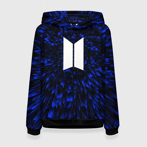 Женская толстовка BTS blue energy / 3D-Черный – фото 1