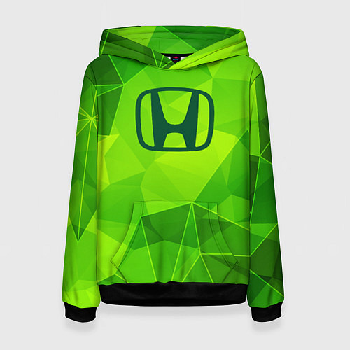Женская толстовка Honda green poly / 3D-Черный – фото 1