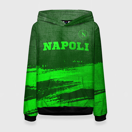 Женская толстовка Napoli - green gradient посередине / 3D-Черный – фото 1