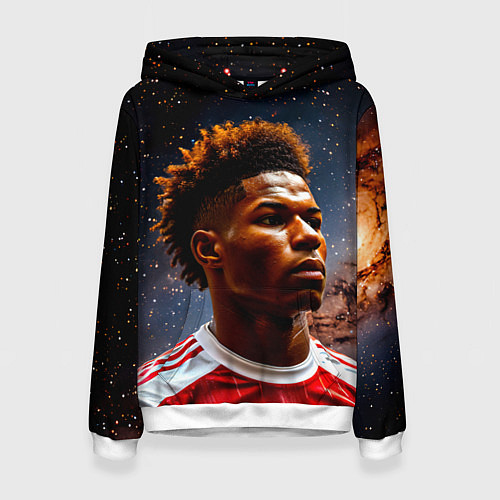 Женская толстовка Маркус Рашфорд и космос / 3D-Белый – фото 1