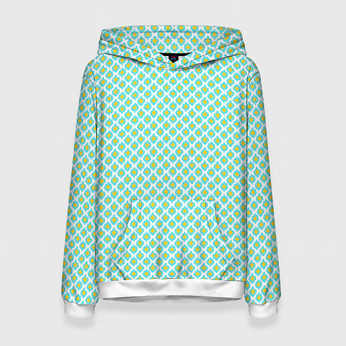 Женская толстовка Ikat ogee - этнический узор / 3D-Белый – фото 1