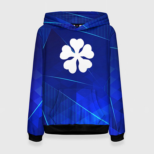 Женская толстовка Black Clover blue poly / 3D-Черный – фото 1