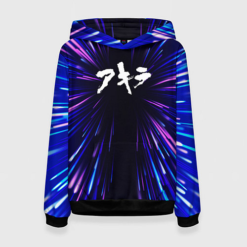 Женская толстовка Akira neon energy / 3D-Черный – фото 1