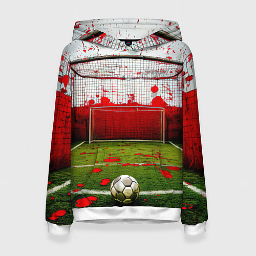 Женская толстовка Мини-футбол / 3D-Белый – фото 1