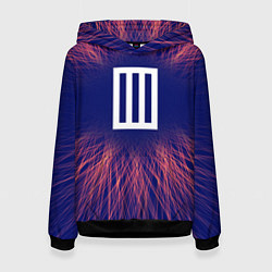 Толстовка-худи женская Paramore red energy, цвет: 3D-черный
