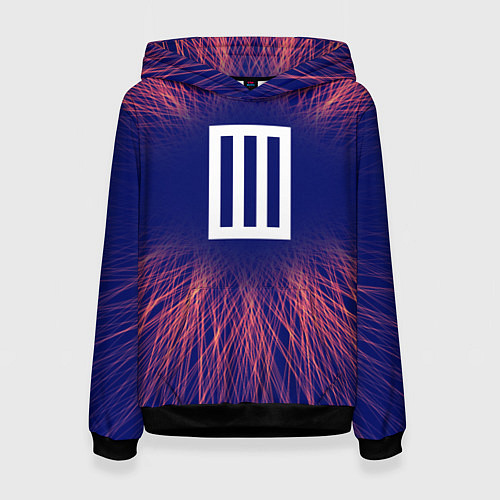 Женская толстовка Paramore red energy / 3D-Черный – фото 1