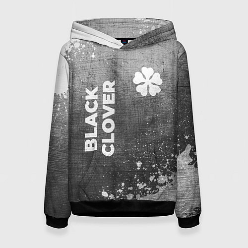 Женская толстовка Black Clover - grey gradient вертикально / 3D-Черный – фото 1
