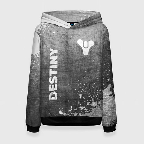 Женская толстовка Destiny - grey gradient вертикально / 3D-Черный – фото 1