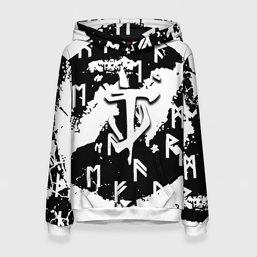 Женская толстовка Doom символы краски / 3D-Белый – фото 1