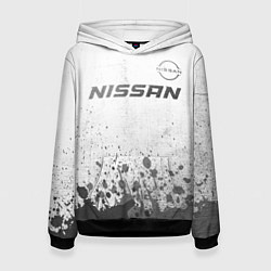 Женская толстовка Nissan - white gradient посередине