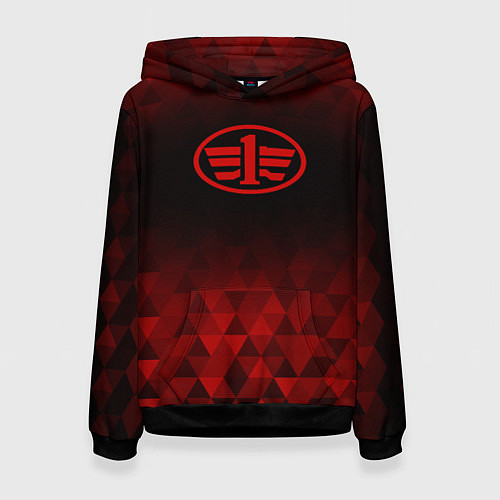 Женская толстовка FAW red poly / 3D-Черный – фото 1
