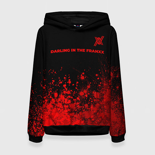 Женская толстовка Darling in the FranXX - red gradient посередине / 3D-Черный – фото 1
