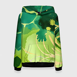 Толстовка-худи женская Вдохновленный природой, цвет: 3D-черный