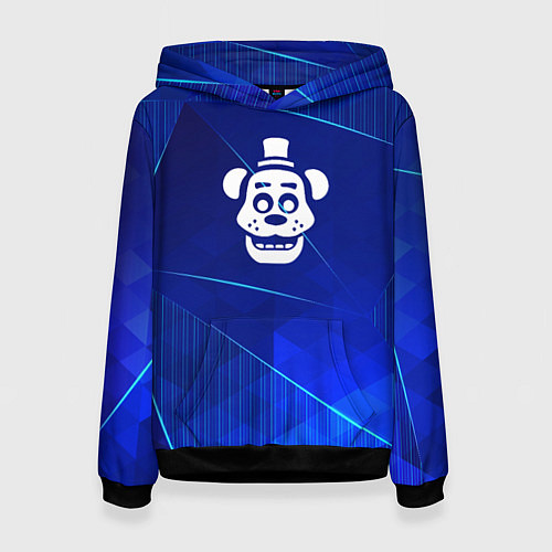 Женская толстовка FNAF blue poly / 3D-Черный – фото 1