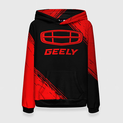 Женская толстовка Geely - red gradient / 3D-Черный – фото 1