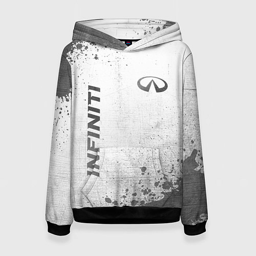 Женская толстовка Infiniti - white gradient вертикально / 3D-Черный – фото 1