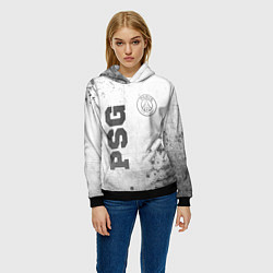 Толстовка-худи женская PSG - white gradient вертикально, цвет: 3D-черный — фото 2