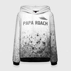 Толстовка-худи женская Papa Roach - white gradient посередине, цвет: 3D-черный