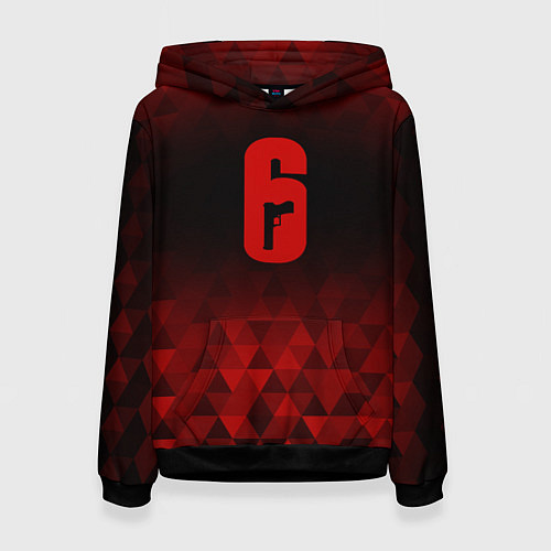Женская толстовка Rainbow Six red poly / 3D-Черный – фото 1