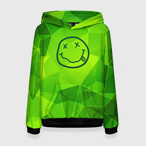 Женская толстовка Nirvana green poly / 3D-Черный – фото 1