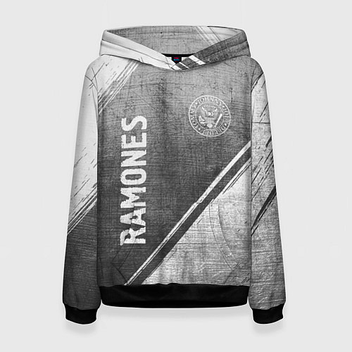Женская толстовка Ramones - grey gradient вертикально / 3D-Черный – фото 1