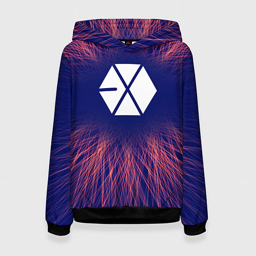 Женская толстовка Exo red energy / 3D-Черный – фото 1