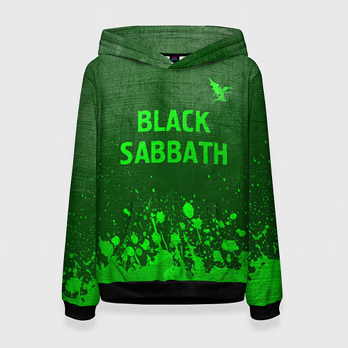 Женская толстовка Black Sabbath - green gradient посередине / 3D-Черный – фото 1