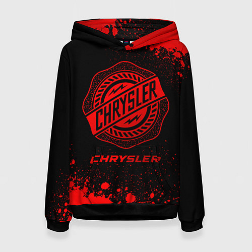 Женская толстовка Chrysler - red gradient / 3D-Черный – фото 1