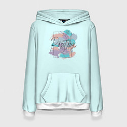 Толстовка-худи женская Mind positive, цвет: 3D-белый