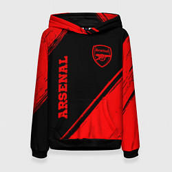 Женская толстовка Arsenal - red gradient вертикально