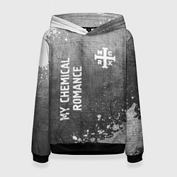 Толстовка-худи женская My Chemical Romance - grey gradient вертикально, цвет: 3D-черный