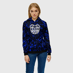 Толстовка-худи женская Radiohead blue energy, цвет: 3D-черный — фото 2