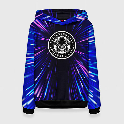 Женская толстовка Leicester City neon energy / 3D-Черный – фото 1