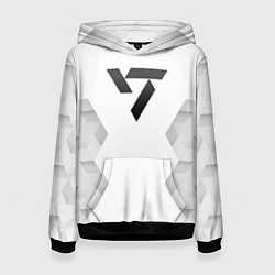 Толстовка-худи женская Seventeen white poly, цвет: 3D-черный