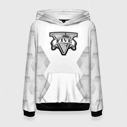 Женская толстовка GTA white poly / 3D-Черный – фото 1