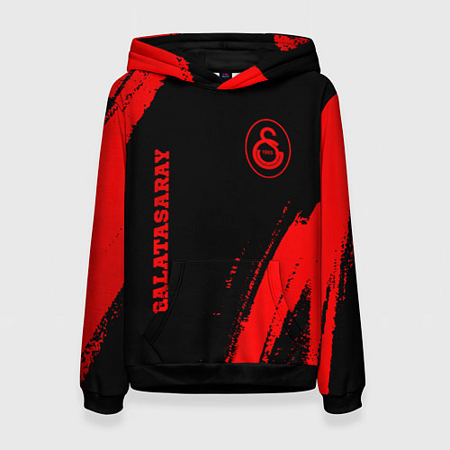 Женская толстовка Galatasaray - red gradient вертикально / 3D-Черный – фото 1