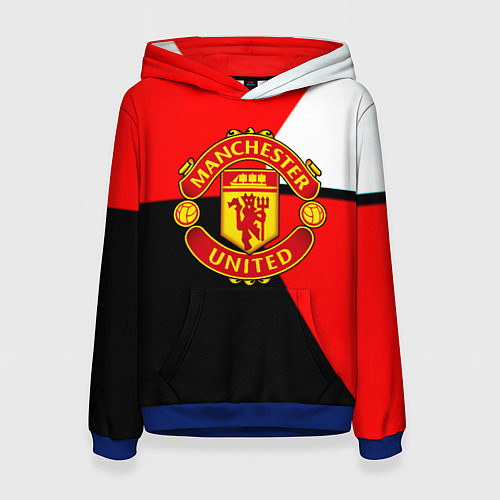Женская толстовка Манчестер юнайтед геометрия линии / 3D-Синий – фото 1
