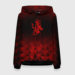 Толстовка-худи женская Iron Maiden red poly, цвет: 3D-черный