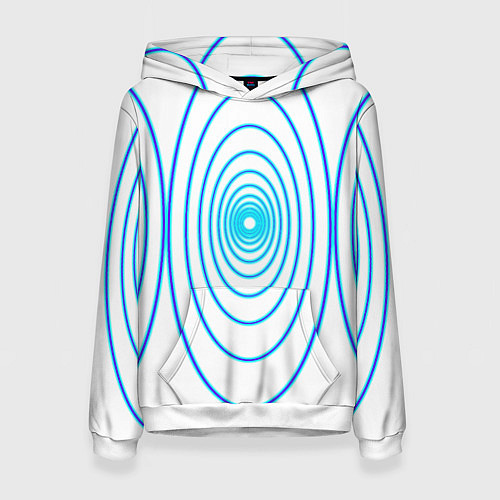 Женская толстовка Овалы с свечением / 3D-Белый – фото 1